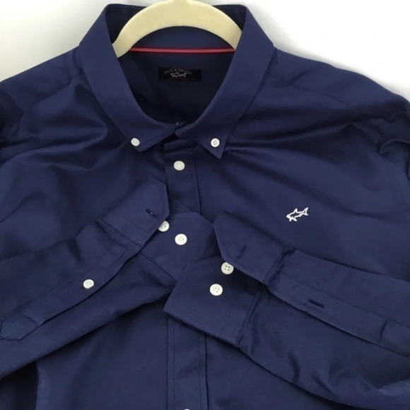 Paul & Shark Yachting Men’s Cotton Poplin Button Down Shirt - Picture 3 of 9